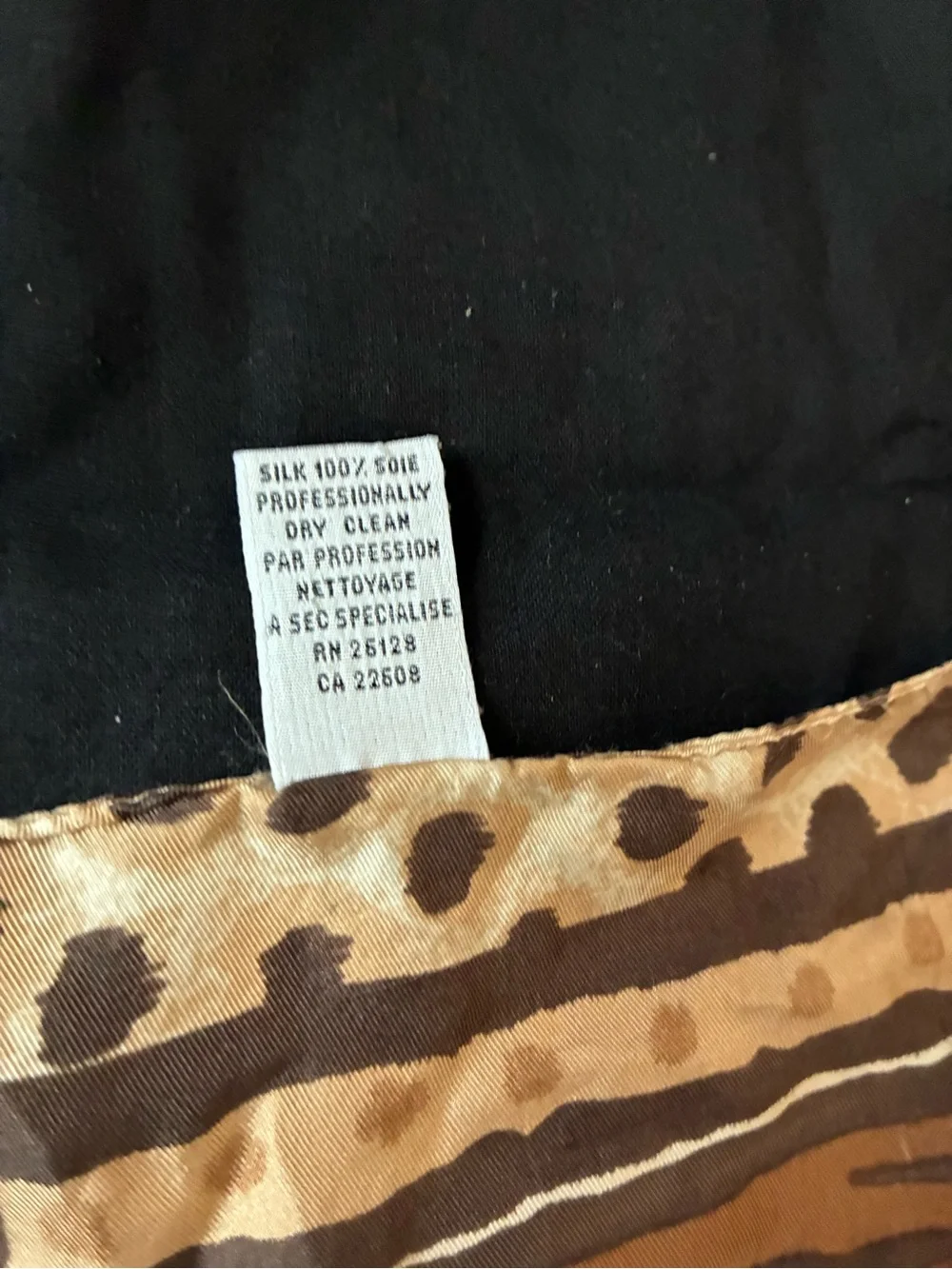 Echo Silk Brown Tan Animal Print Silk Scarf